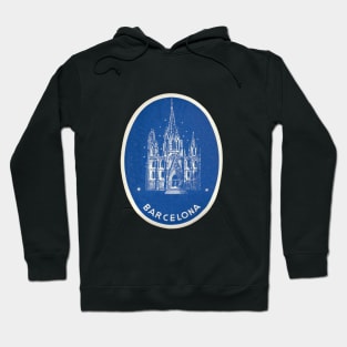 Barcelona Skyline Vintage Spain Hoodie